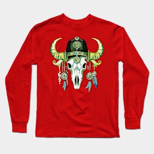 Buffalo skull wild west Long Sleeve T-Shirt